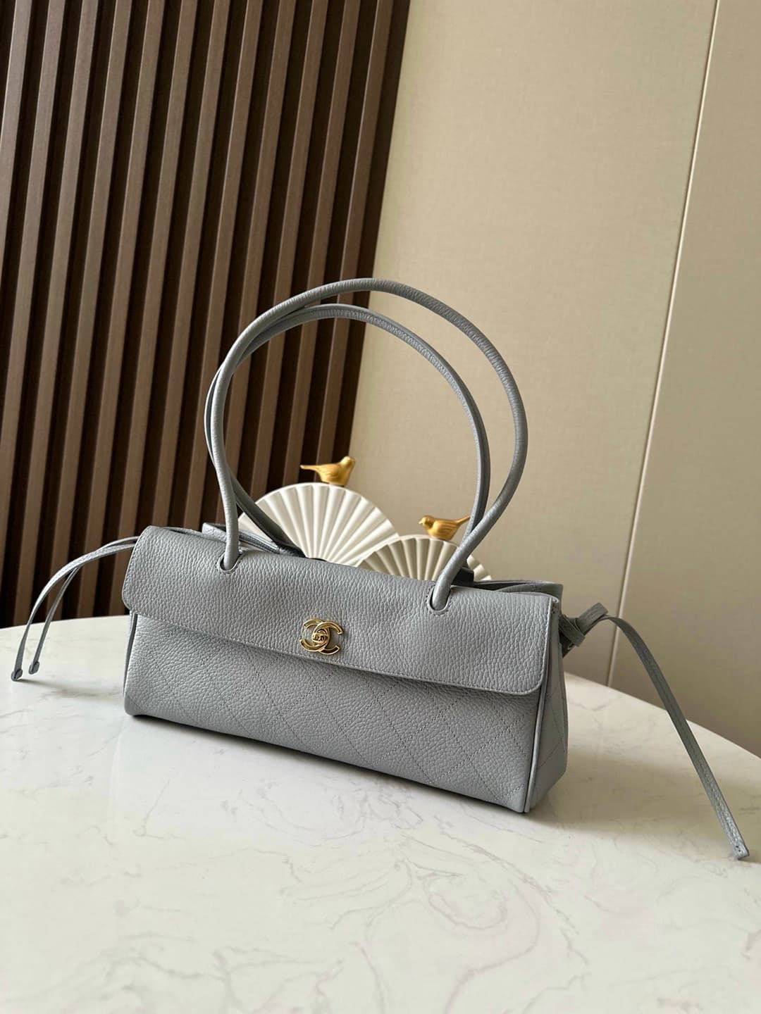Chanel 26S Bowling Bag Rep Bag Yupoo Grey 31cm image 1