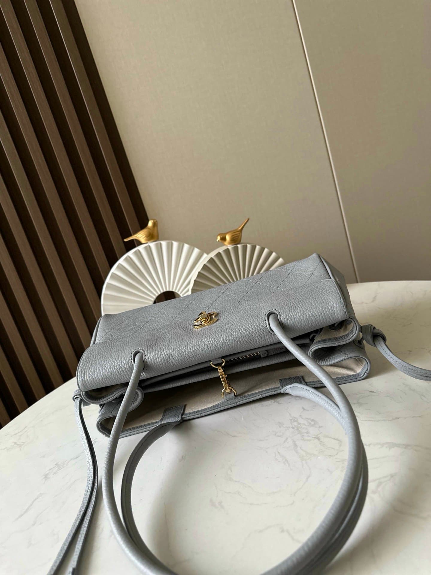 Chanel 26S Bowling Bag Rep Bag Yupoo Grey 31cm image 3