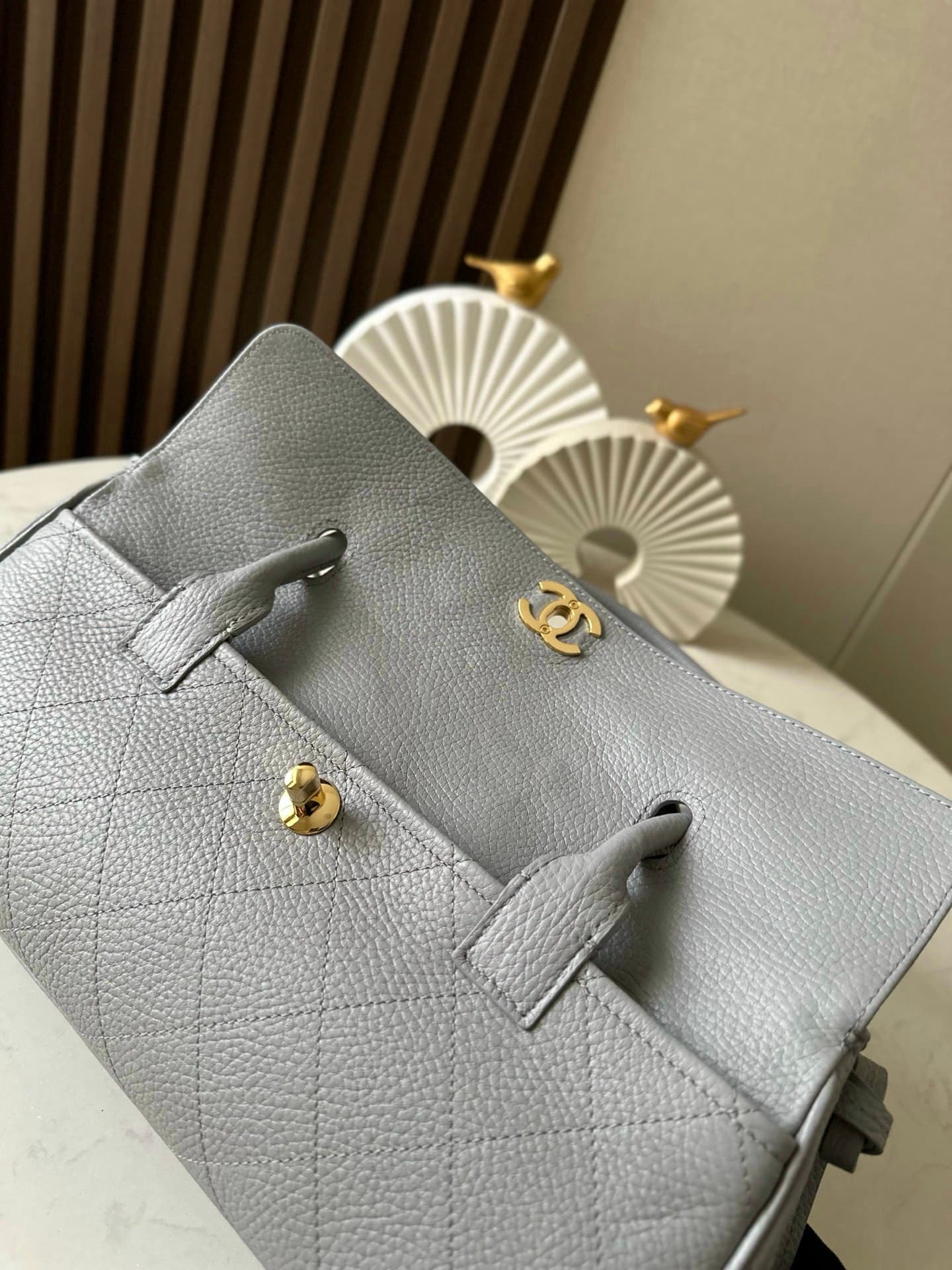 Chanel 26S Bowling Bag Rep Bag Yupoo Grey 31cm image 5
