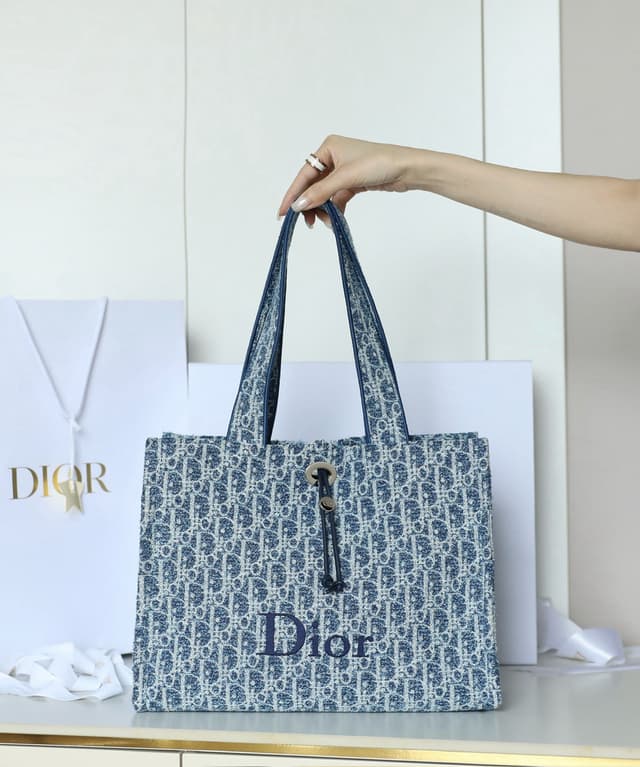 Dior Dioriviera Small Tote Bag Oblique Spongy Fabric 25.5cm | Yupoo Rep Bags image 1