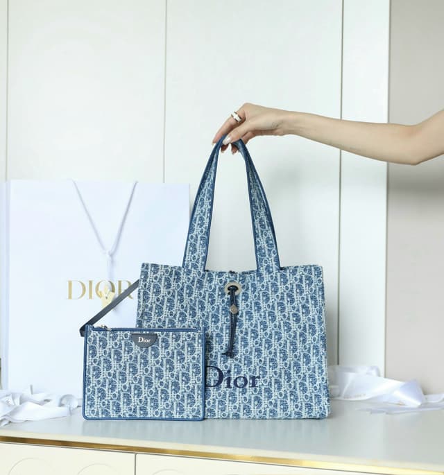 Dior Dioriviera Small Tote Bag Oblique Spongy Fabric 25.5cm | Yupoo Rep Bags image 4