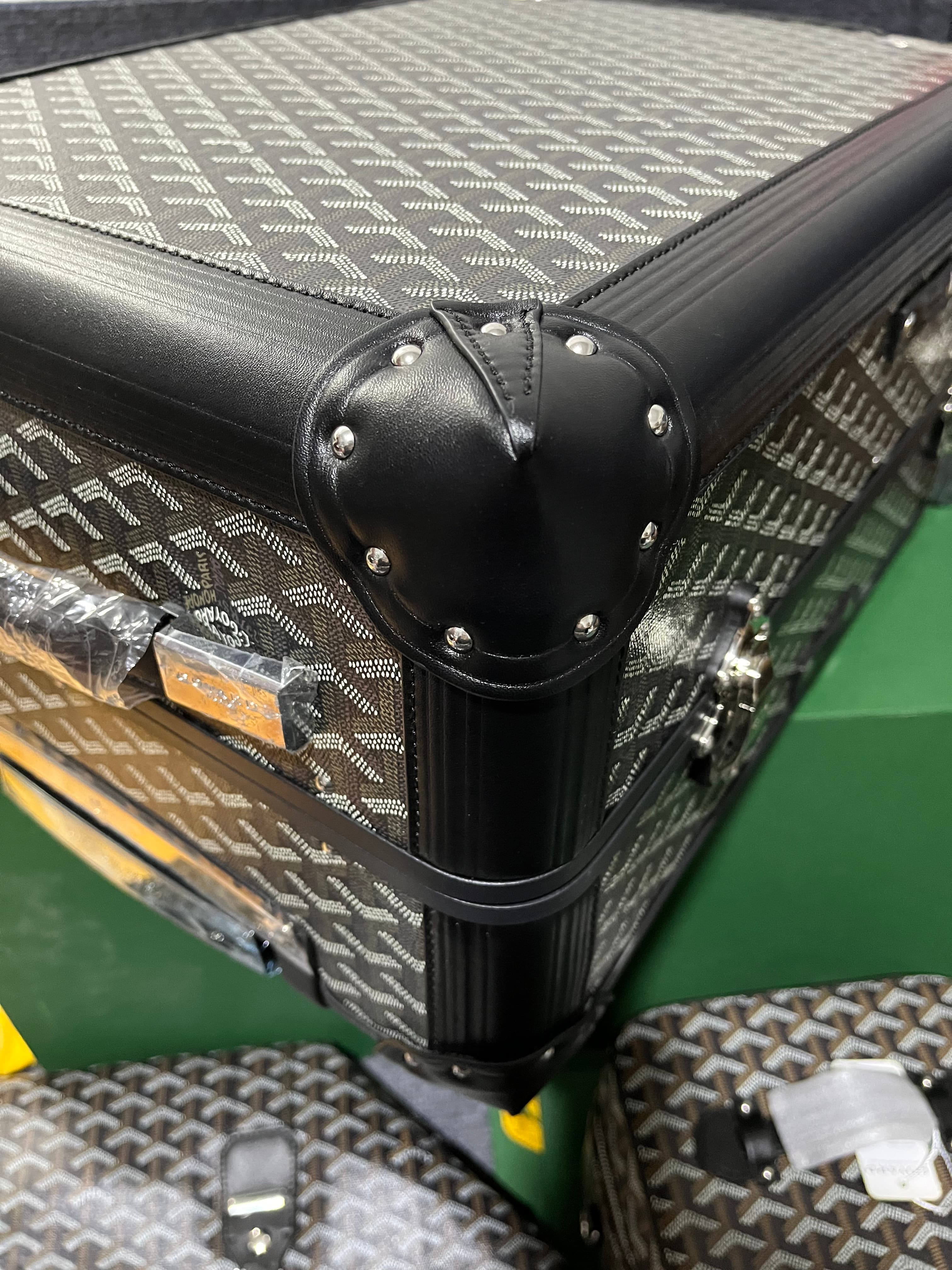 Goyard Classic Chevron Print Luggage Set, Rolling Suitcase, Duffel Bag & Cosmetic Case Full Travel Kit image 5