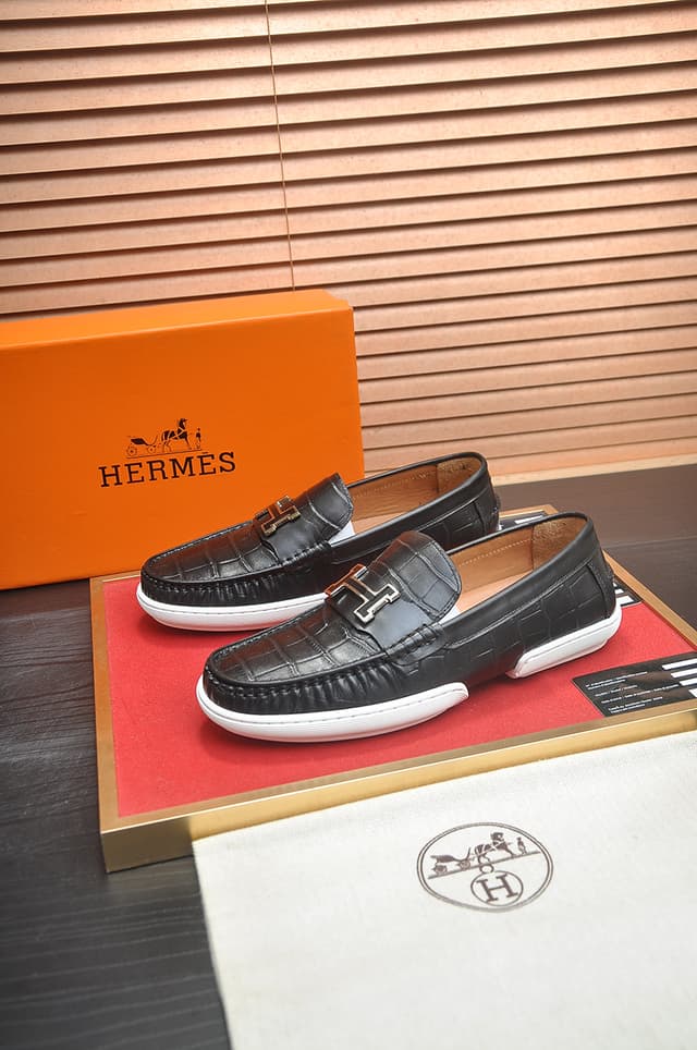 Hermes Men's Dress Shoes Dupes Black | Yupoo Rep Sneakers image 3