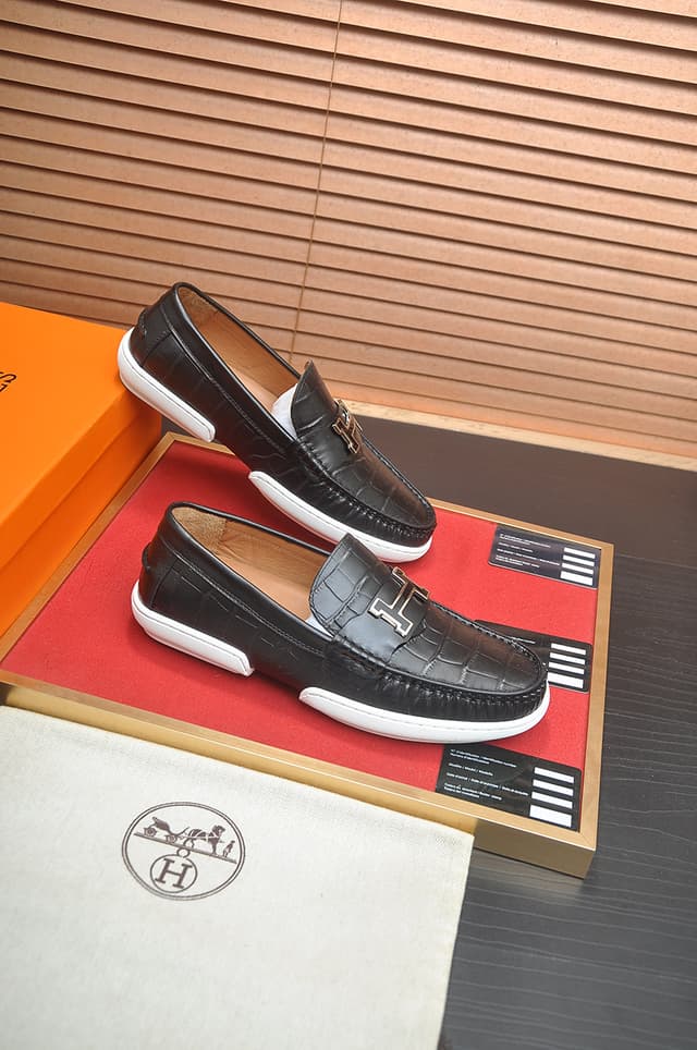 Hermes Men's Dress Shoes Dupes Black | Yupoo Rep Sneakers image 6