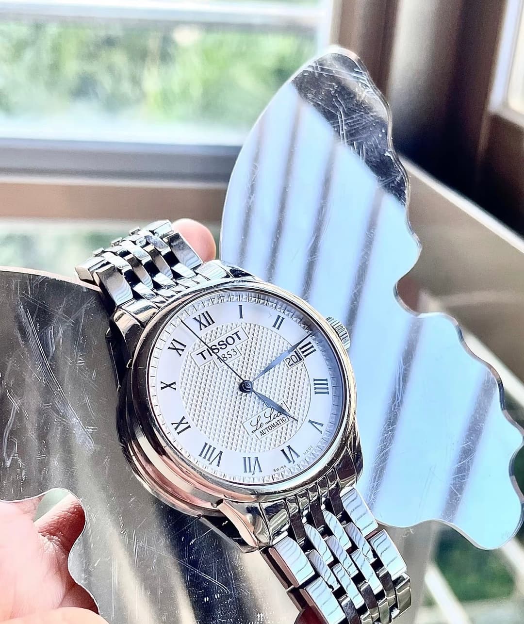 High Quality Tissot Le Locle Men's Mechanical Watch Black Dial Steel Bracelet image 1