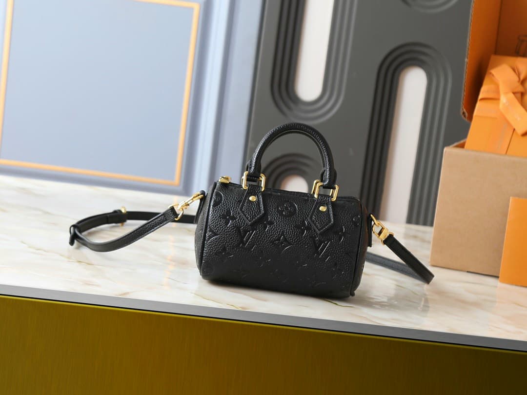 LV Nano Speedy Black Monogram Empreinte Rep Bag | Yupoo
