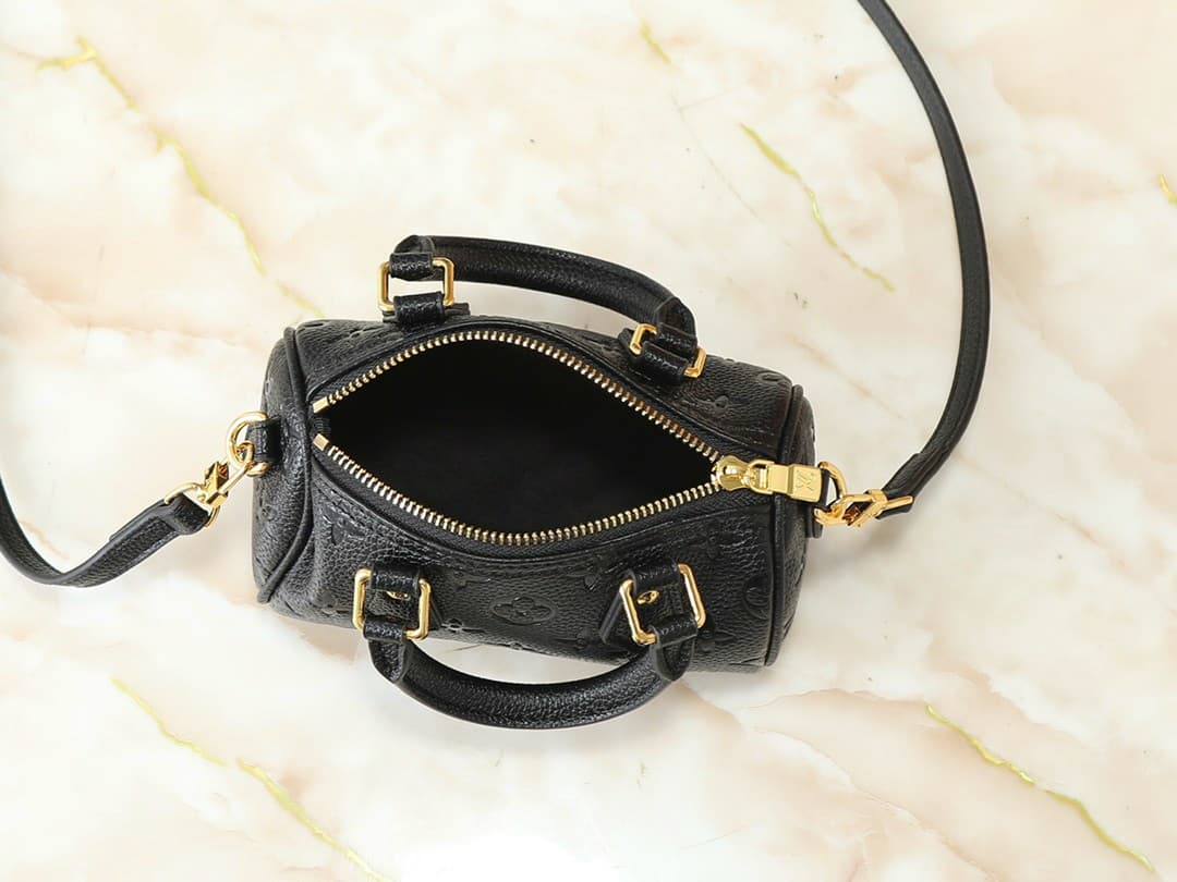 LV Nano Speedy Black Monogram Empreinte Rep Bag image 9