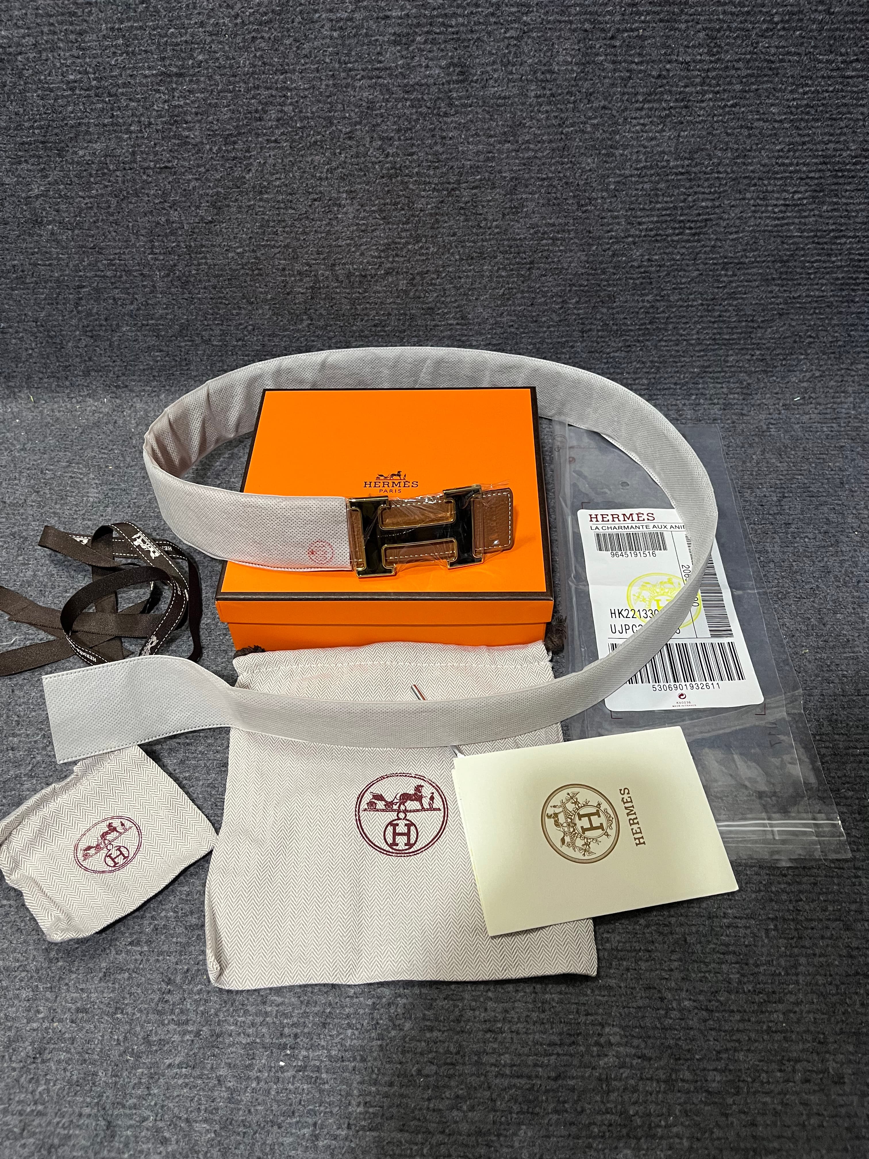 Men's Reversible Leather Belt with H Buckle, Classic Casual & Business Waist REP Strap image 9