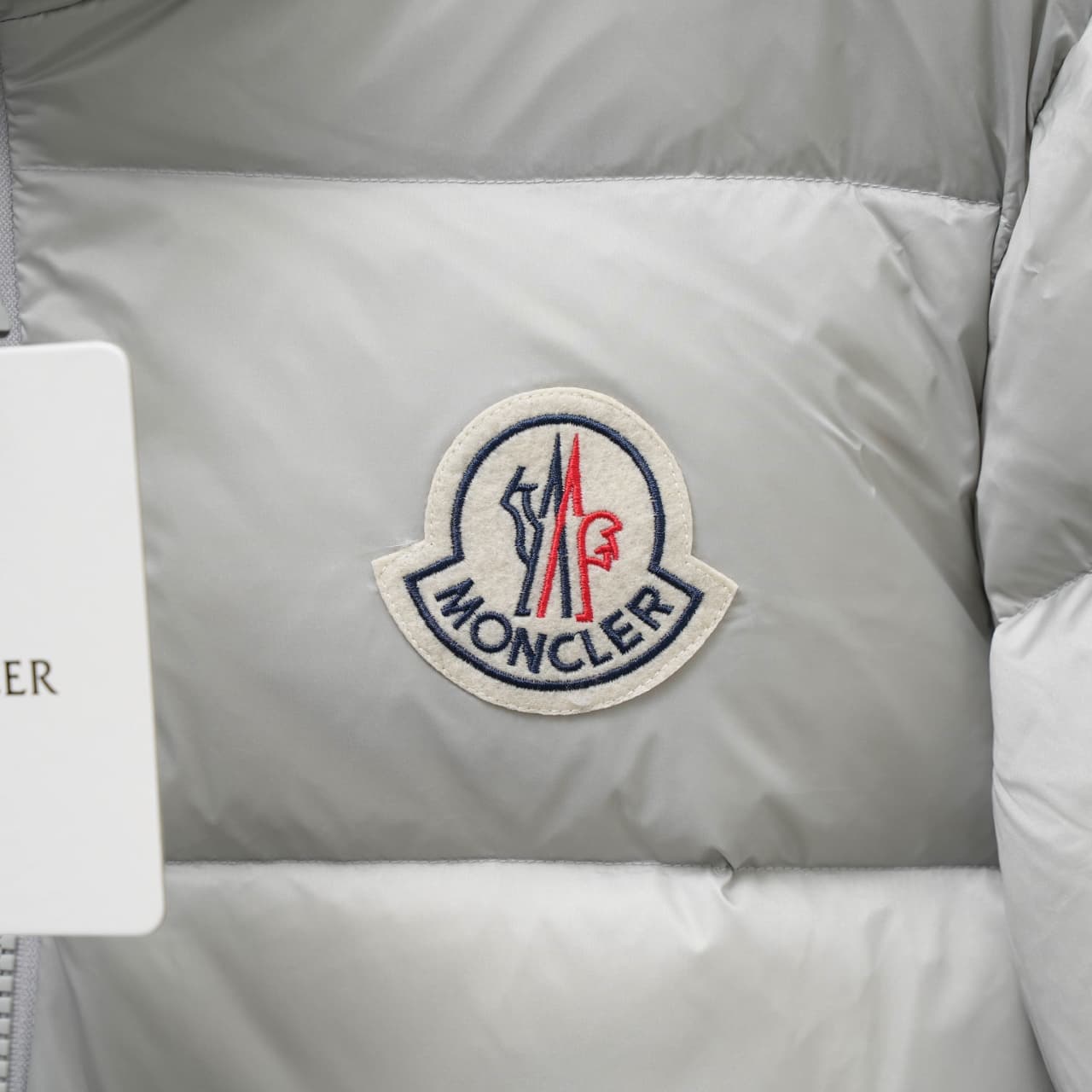 Moncler Rep Jacket | Pearl Grey Stand Collar image 5