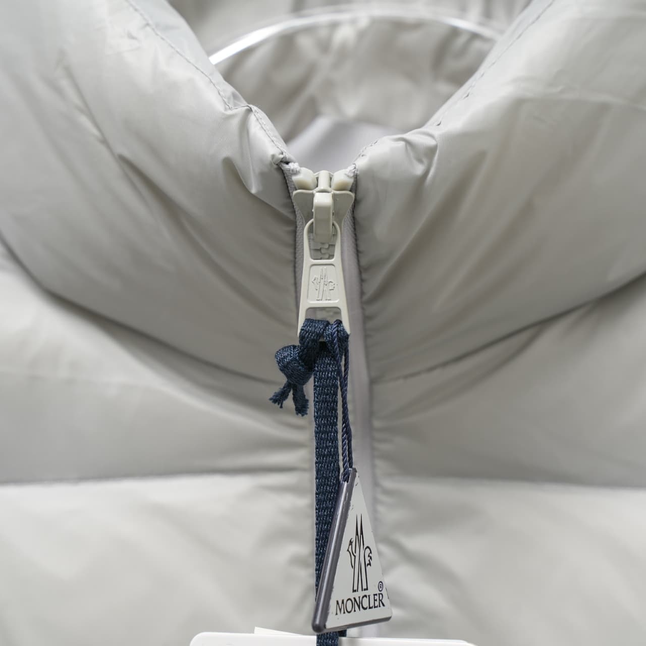 Moncler Rep Jacket | Pearl Grey Stand Collar image 7