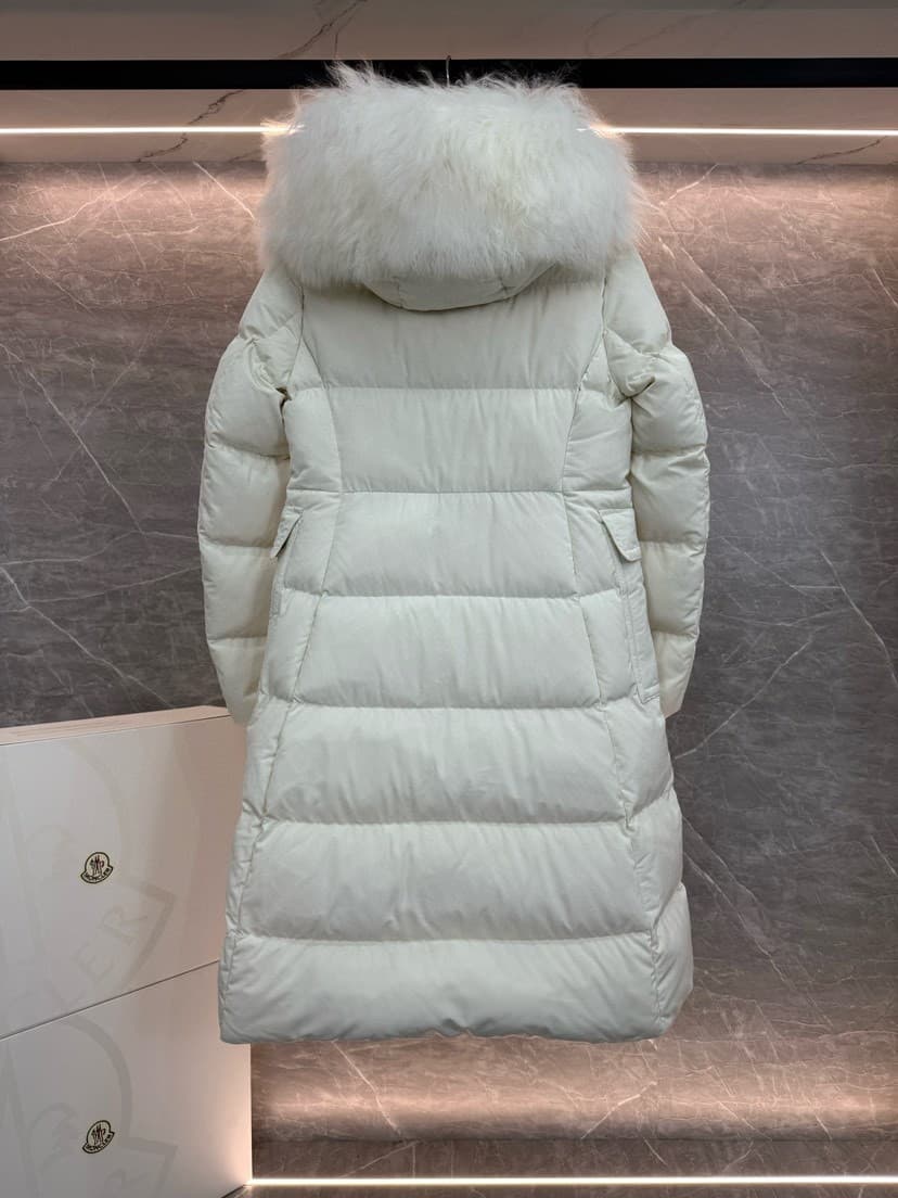 Moncler Women's Mid-Length Hooded Down Jacket - Oversized Wool Collar image 2