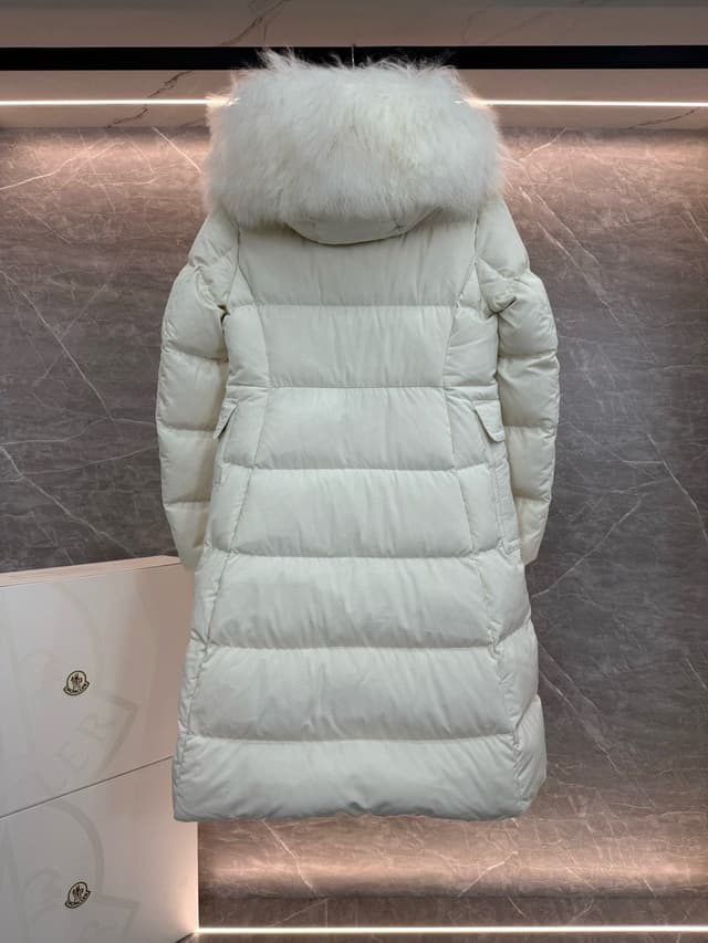 Moncler Women's Mid-Length Hooded Down Jacket - Oversized Wool Collar | Yupoo Rep Clothing image 2