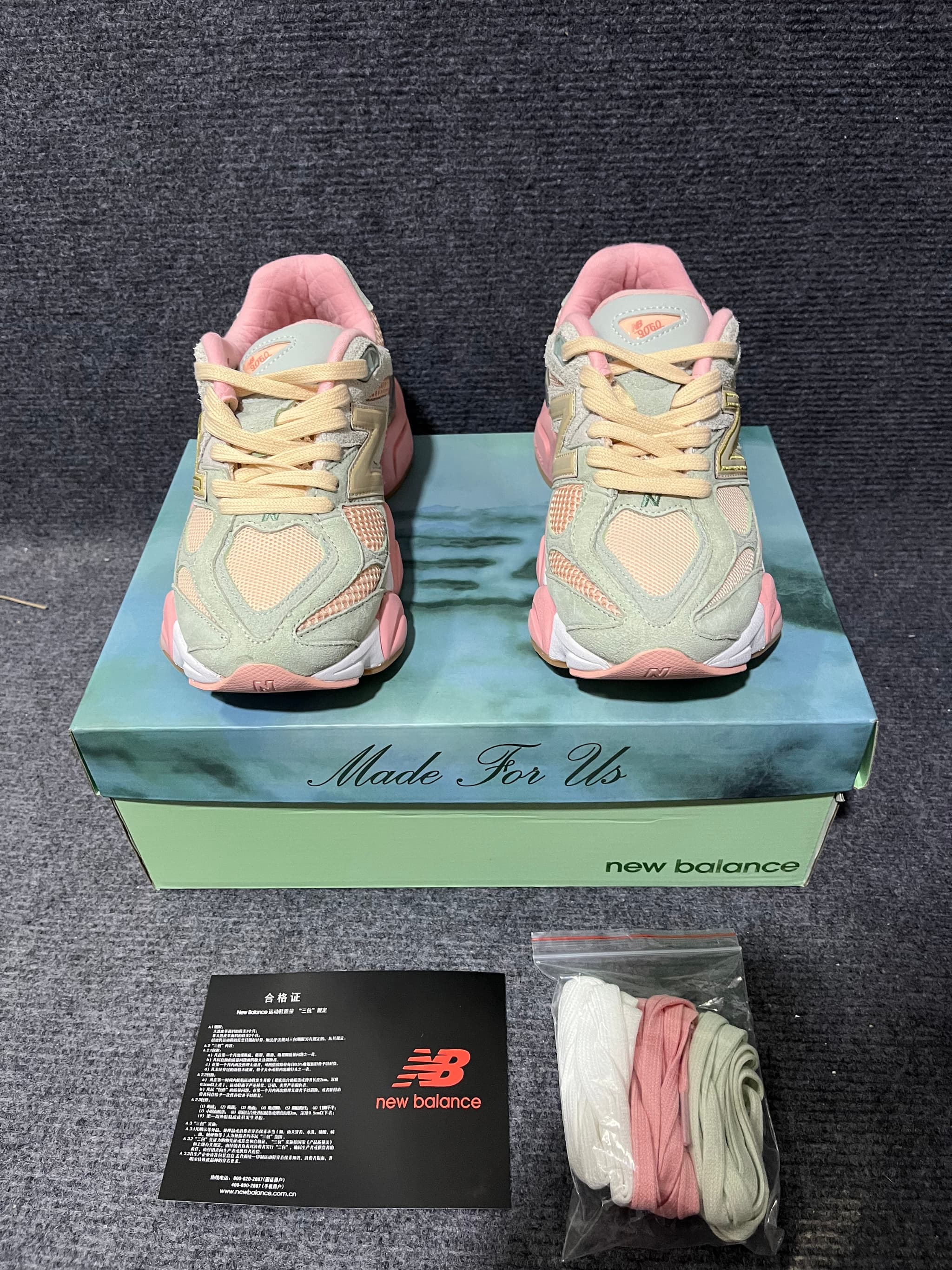 New Balance 9060 Pastel Pink Mint Women's Dad Sneakers, Casual Cushioned Running Shoes Mirror quality | Yupoo Rep Sneakers