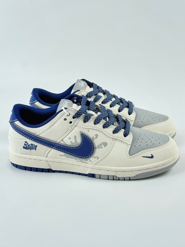 Nike Dupes SB Dunk Low x Stussy white grey blue XS6089 | Yupoo Rep Sneakers image 4