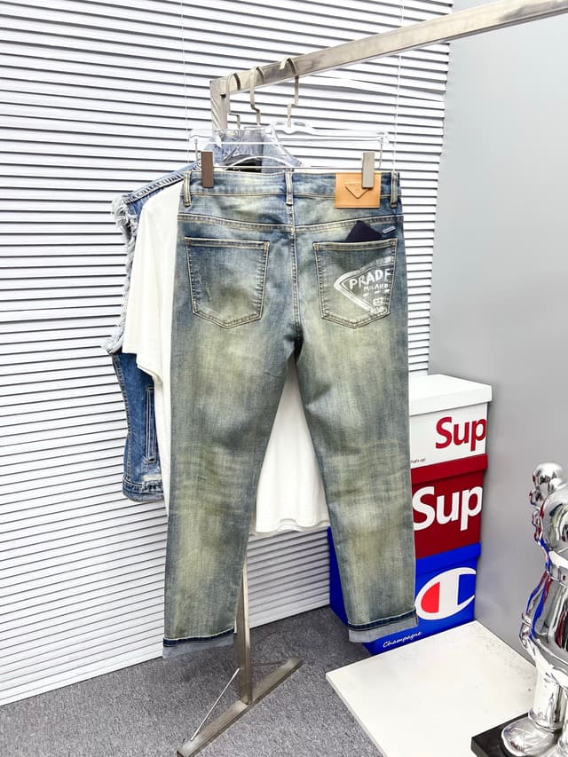 PRADA Men's Denim Shorts Yupoo Prada Shorts | Rep Clothing image 6
