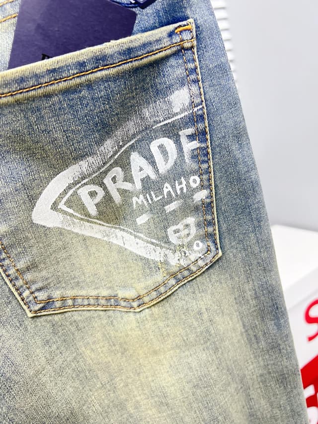 PRADA Men's Denim Shorts Yupoo Prada Shorts | Rep Clothing image 8