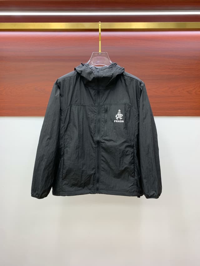 PRADA Men's Sun Protection Jacket Yupoo Prada Coat Black | Rep Clothing image 2