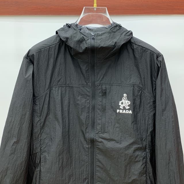 PRADA Men's Sun Protection Jacket Yupoo Prada Coat Black | Rep Clothing image 3