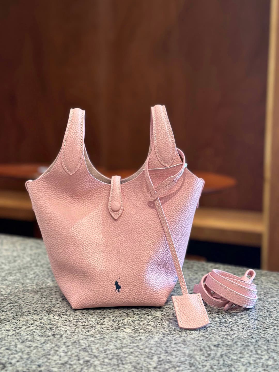 Rep Bag Ralph Lauren Bucket Tote Ba - Pink image 1