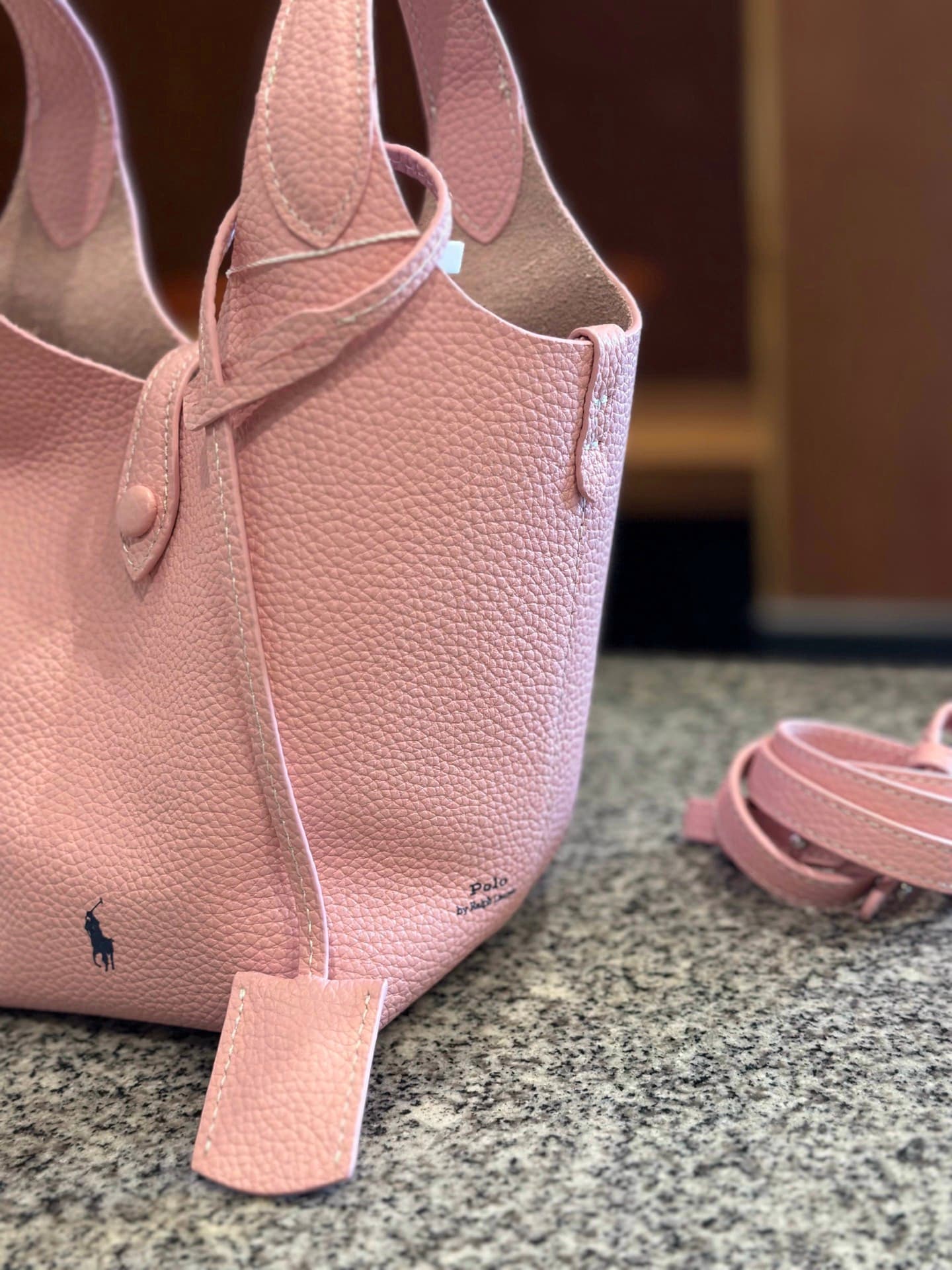 Rep Bag Ralph Lauren Bucket Tote Ba - Pink image 3