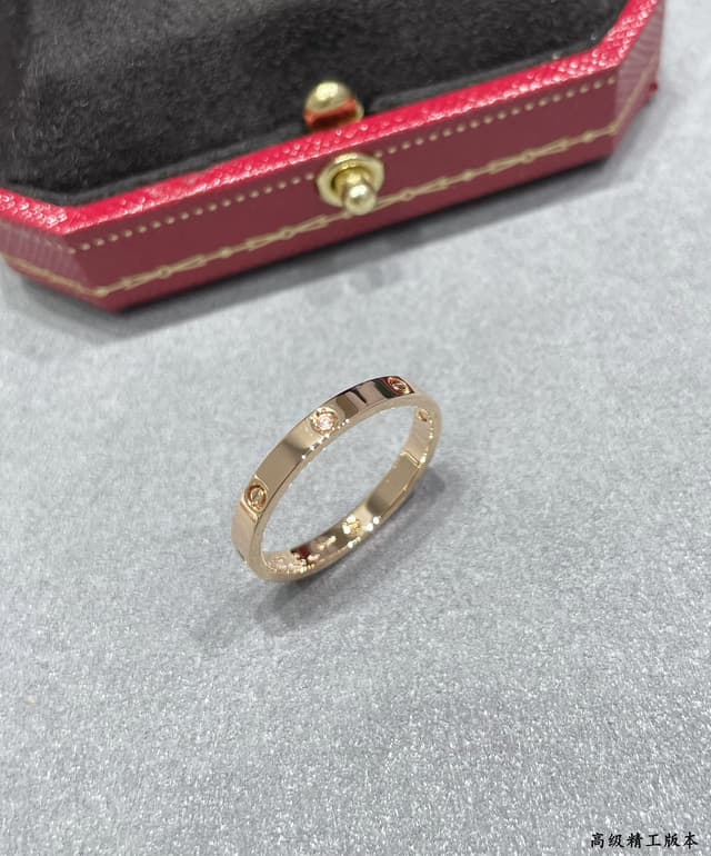 Rep Cartier-Inspired | 4-Diamond Love Ring - CNC Crafted Narrow Edition | Yupoo image 2