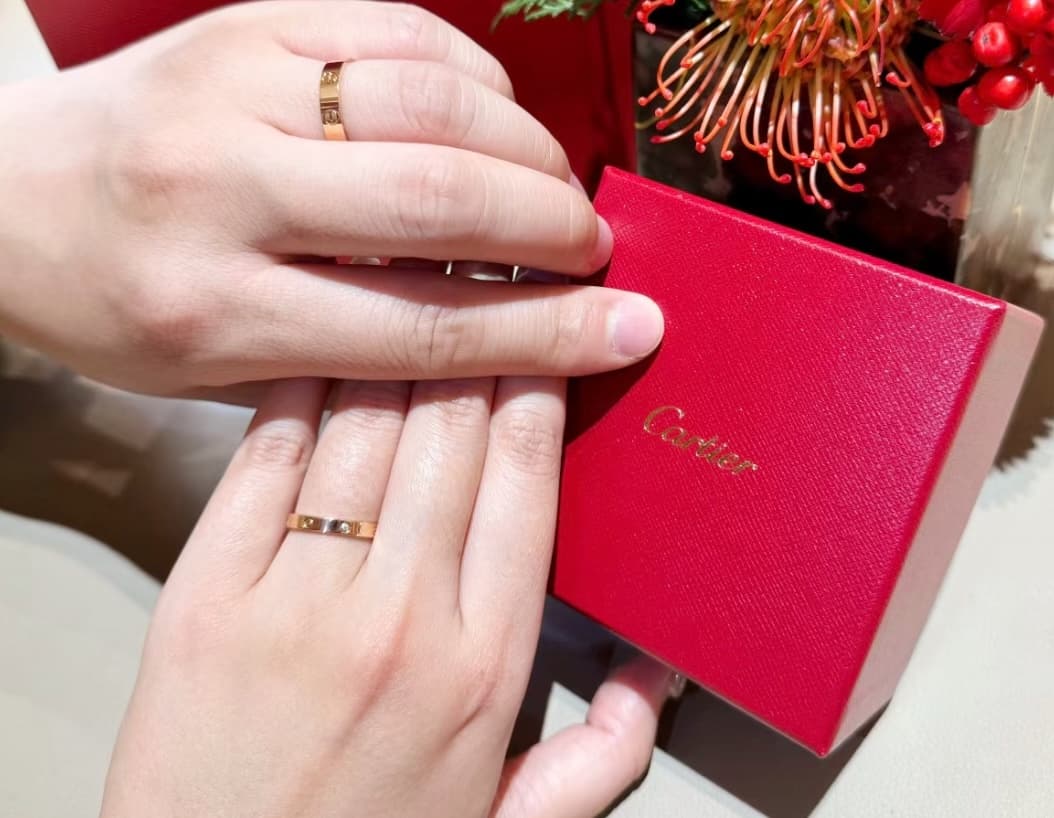 Rep Cartier-Inspired | 4-Diamond Love Ring - CNC Crafted Narrow Edition image 3