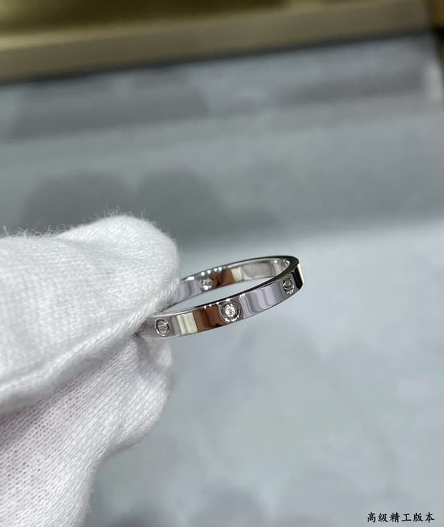 Rep Cartier-Inspired | 4-Diamond Love Ring - CNC Crafted Narrow Edition | Yupoo image 5