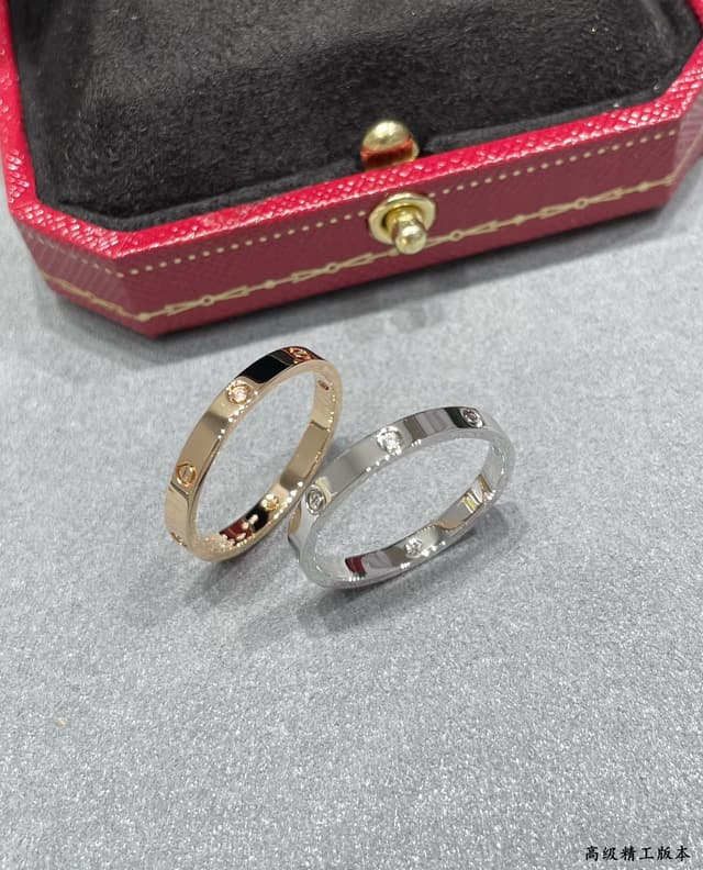 Rep Cartier-Inspired | 4-Diamond Love Ring - CNC Crafted Narrow Edition | Yupoo image 8