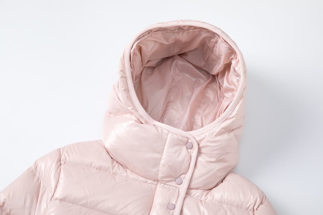 Rep Clothes: Moncler Women's Hooded Short Pink Down Jacket - Shiny Nylon image 3