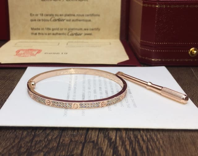 Repo Cartier-Inspired Narrow Love Bangle with Diamonds | Yupoo Rep Jewelry image 3