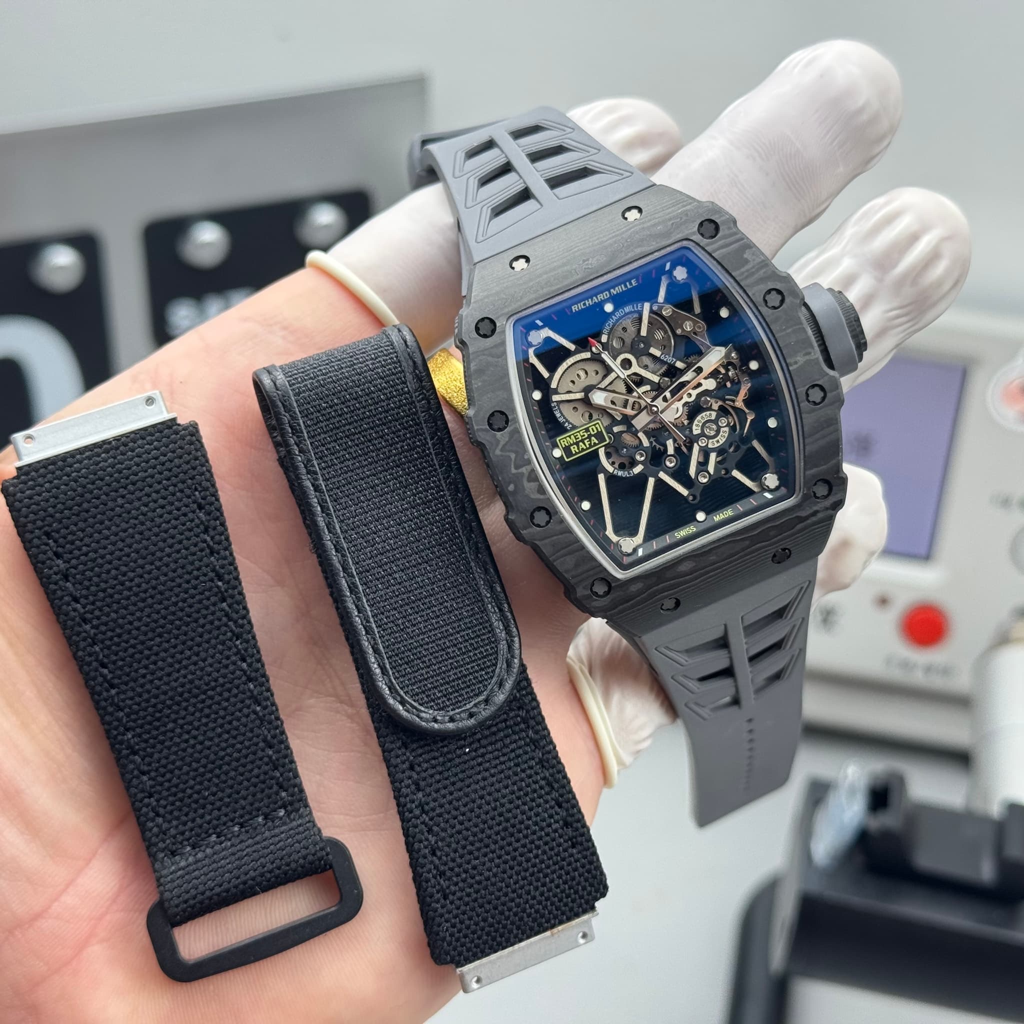 Richard Mille RM 35-01 Grey Rafael Nadal Carbon Watch dupe | Yupoo Rep Watches image 1