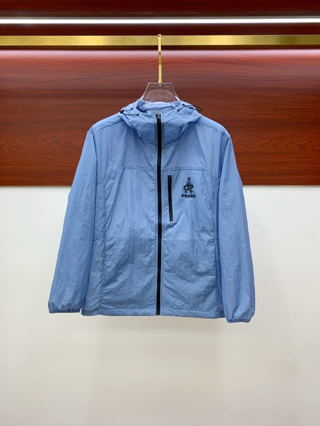 PRADA Men's Sun Protection Jacket Yupoo Prada Coat Blue | Rep Clothing image 1