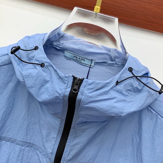 PRADA Men's Sun Protection Jacket Yupoo Prada Coat Blue | Rep Clothing image 4