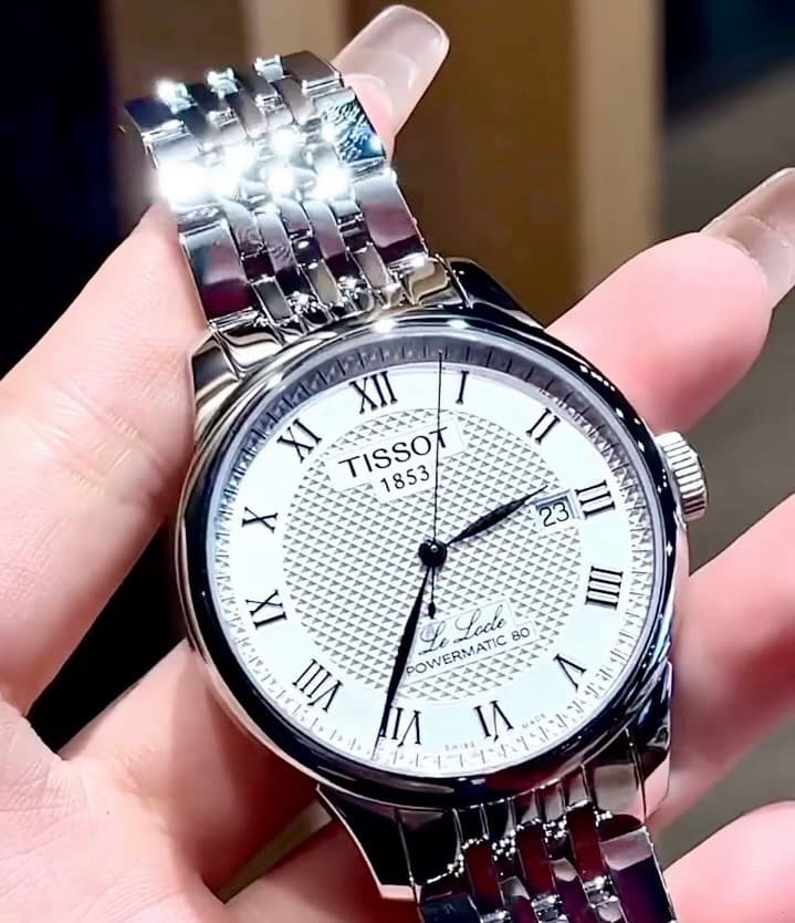 Tissot Le Locle Men's Swiss Automatic Watch Silver Dial Steel Bracelet original design image 1