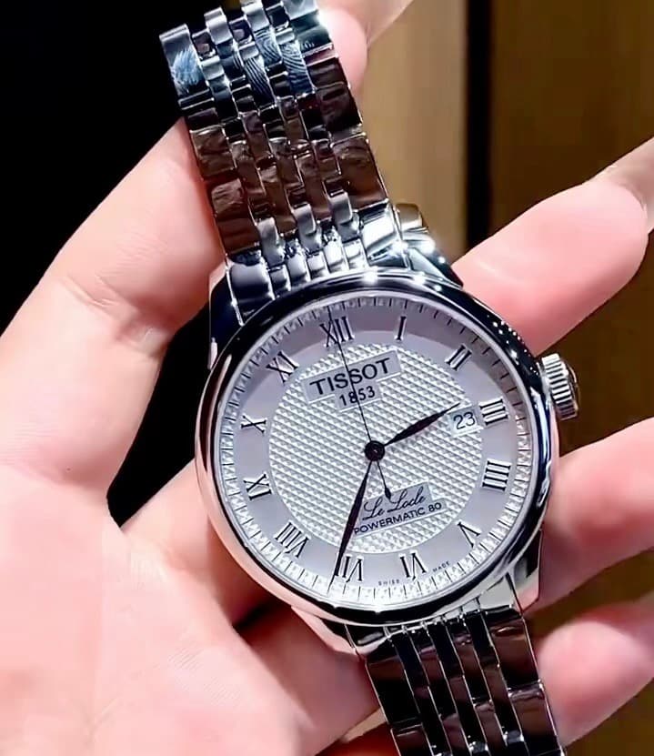 Tissot Le Locle Men's Swiss Automatic Watch Silver Dial Steel Bracelet original design image 3