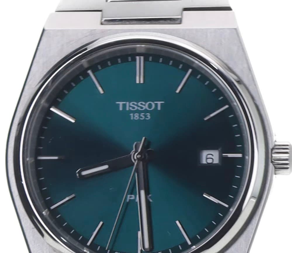 Tissot PRX Men's Swiss Quartz Watch Green Dial Steel Bracelet designer inspired watch image 2