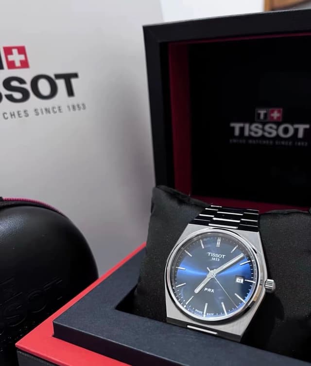 Tissot PRX Quartz Dupes | 40mm Blue Dial Men's Watch | Yupoo Rep Watches image 3