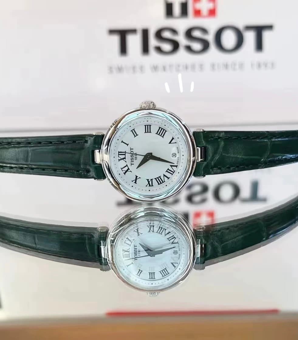 Tissot T-Lady Women's Swiss Quartz Watch White Dial Leather Strap 1:1 COPY luxury watch 2026 image 2