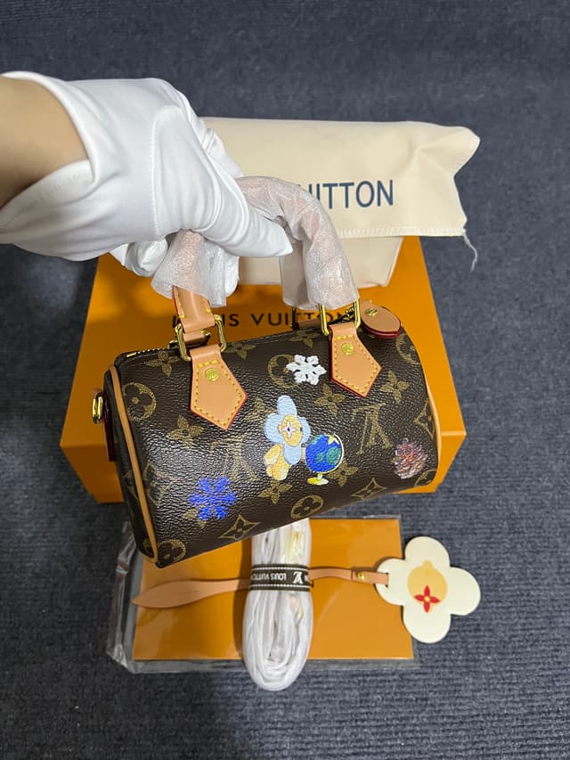 Top quanlity LOUIS VUITTON Nano Speedy Brown Monogram Rep LV Bag | Yupoo image 5