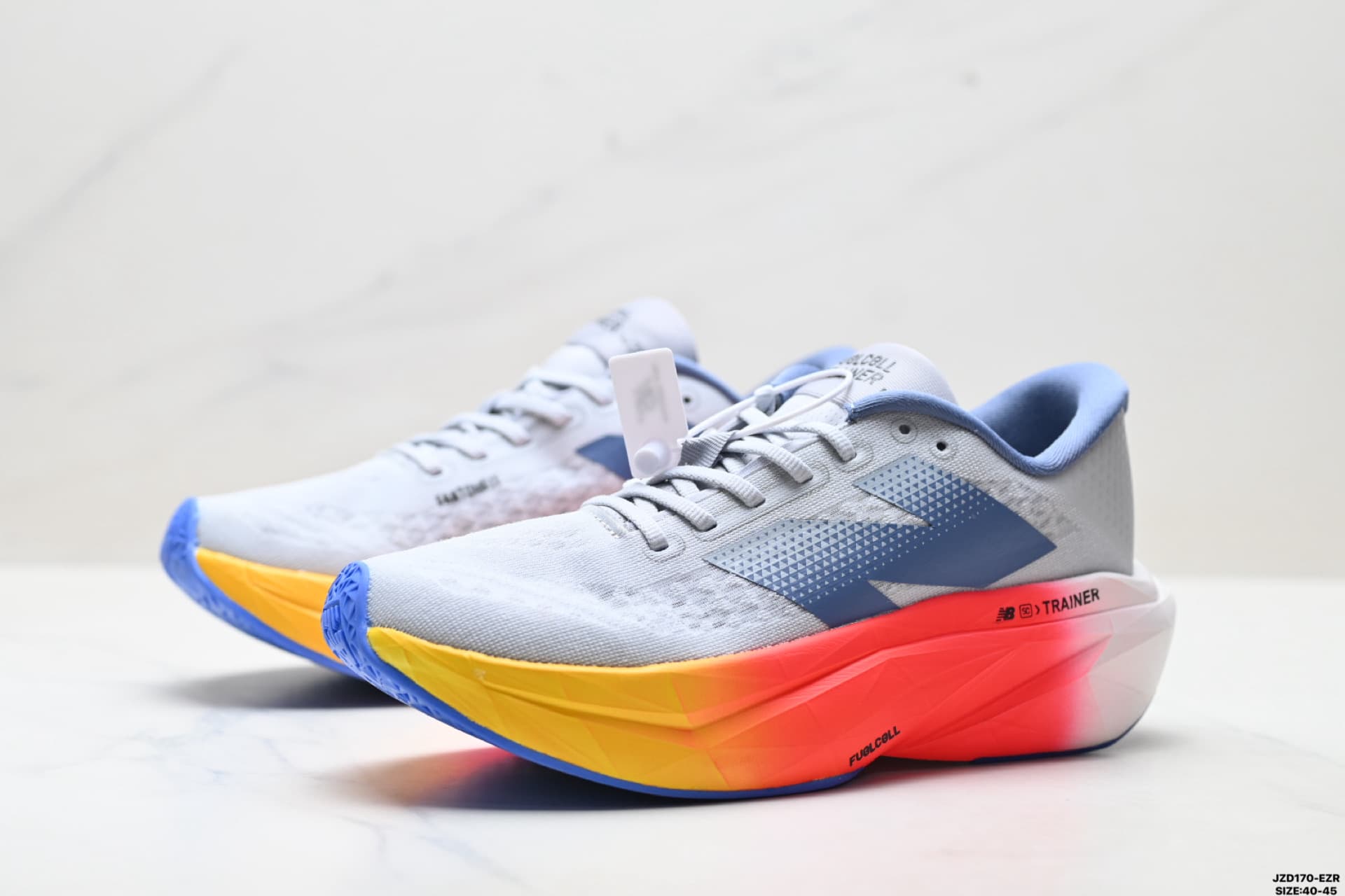 White & Rainbow New Balance FuelCell Reps Sneakers MFCXLK3 Running Shoes image 4