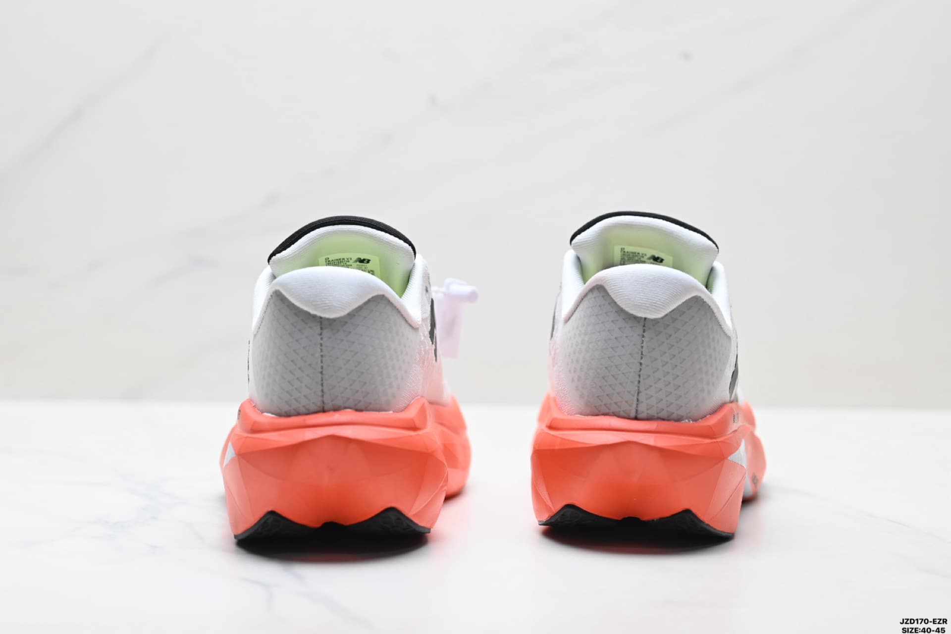 White Upper & Orange Sole New Balance FuelCell Rep Sneakers MFCXLK3 image 6
