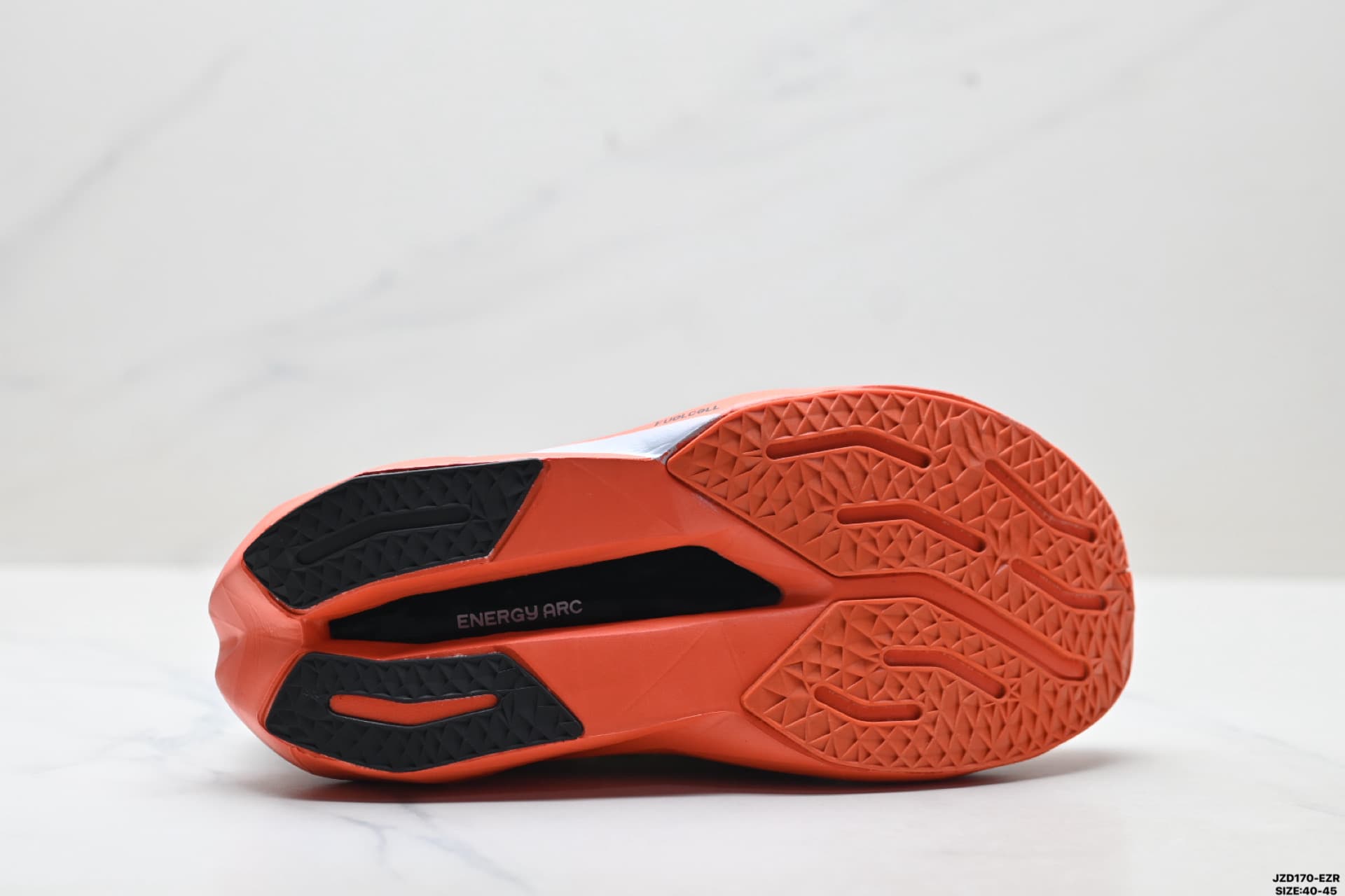 White Upper & Orange Sole New Balance FuelCell Rep Sneakers MFCXLK3 image 9