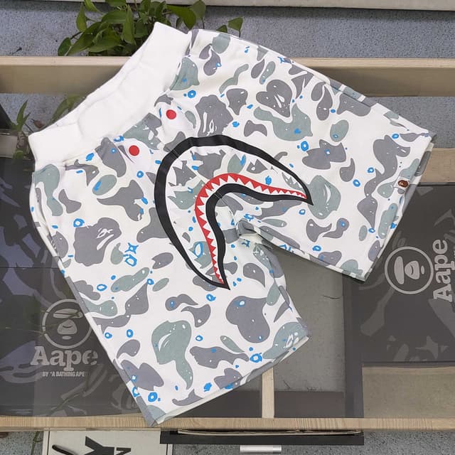 YUPOO Bape Glow Shark White Shorts reps clothing image 4
