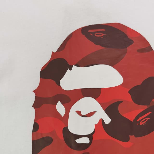 REP Bape Yellow Camo White T-Shirt Red LOGO REPS Clothing | Yupoo image 6