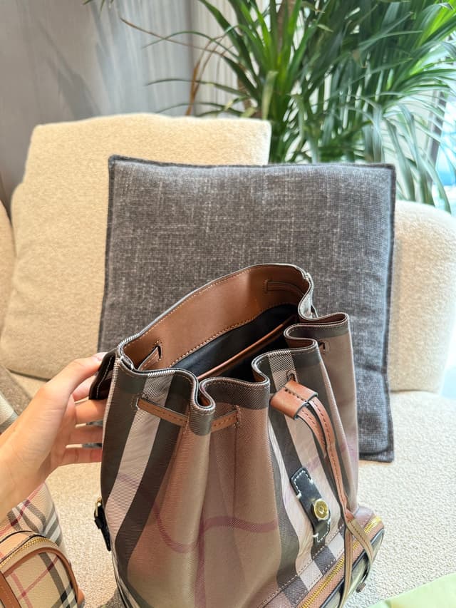 YUPOO Burberry Women's Classic Check Backpack - Spacious & Versatile | Rep Bags image 2