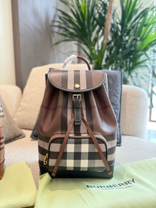YUPOO Burberry Women's Classic Check Backpack - Spacious & Versatile | Rep Bags image 7