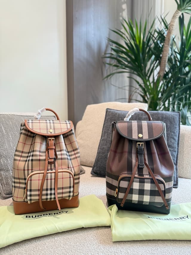 YUPOO Burberry Women's Classic Check Backpack - Spacious & Versatile | Rep Bags image 9