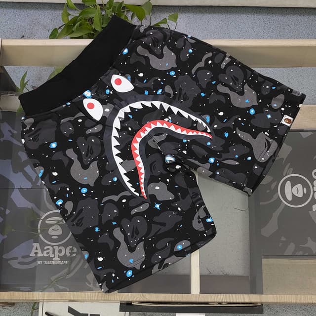 YUPOOPA Bape Glow Shark Black Shorts best quality reps clothes | Yupoo image 4
