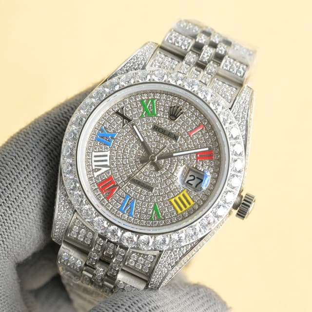 YUPOO Rolex Watch 35mm Diamond Oyster Perpetual | Rep Watches image 5
