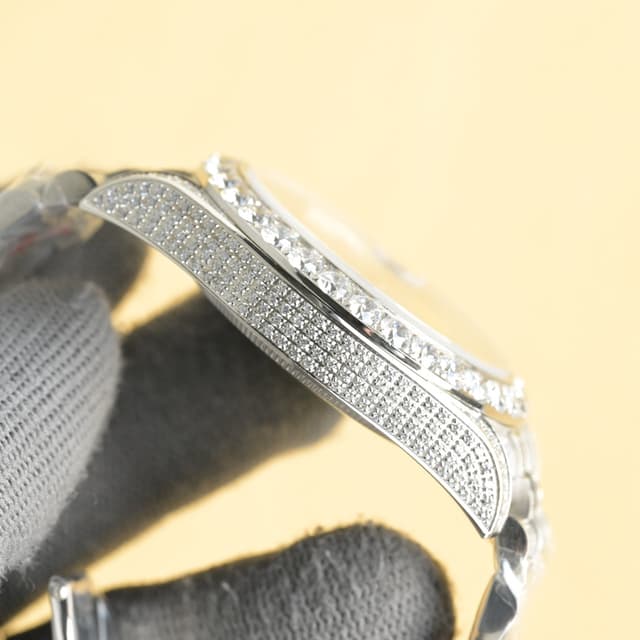 YUPOO Rolex Watch 35mm Diamond Oyster Perpetual | Rep Watches image 7